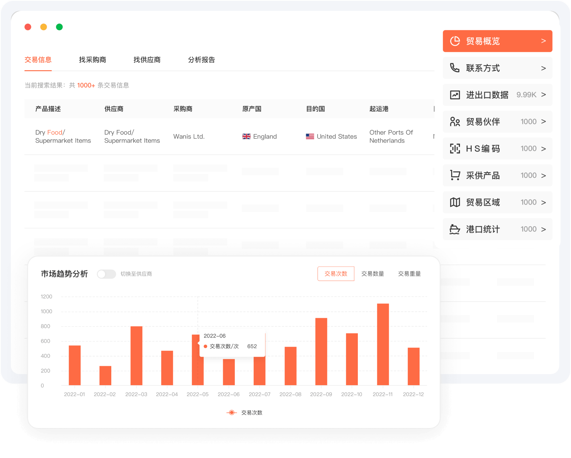 美鲸汇海关数据查询界面